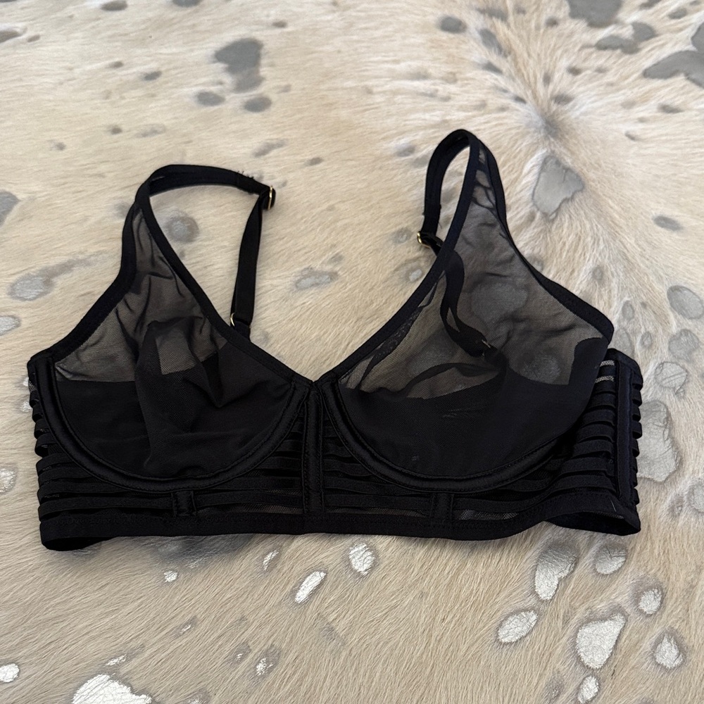 Elegant Black Sheer Bra